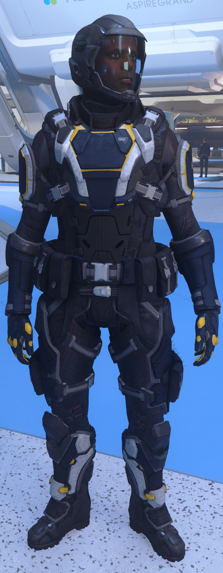 Squadron pilot uniform — TrueDef-Pro light armor, yellow/grey colorway